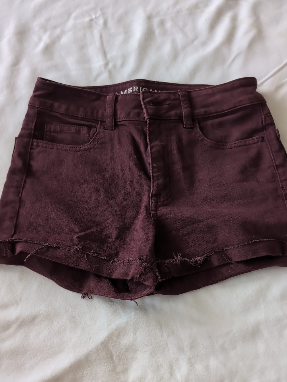 American Eagle Outfitters Plum Burgundy Denim Shorts